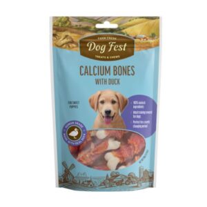 dog fest calcium bones with duck 90g