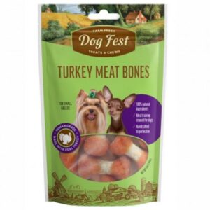 dog fest turkey meat bones 55g