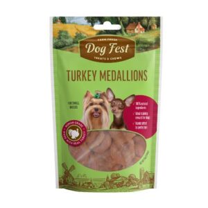 dog fest turkey medallions 55g
