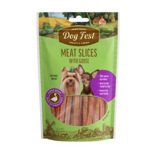 dog fest meat slices with goose 55g