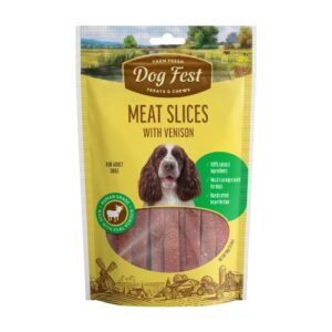 dog fest meat slices with venison 90g