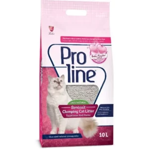 Proline Bentonite Clumping Cat Litter - Baby Powder Scent - 10 L