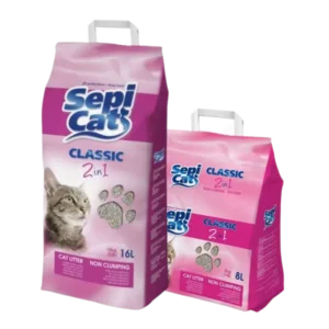 sepicat classic anti-bacterial scented cat litter, non-clumping-8l