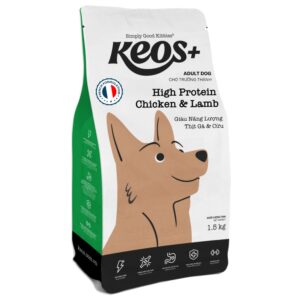 keos+ adult dog food high protein – chicken & lamb